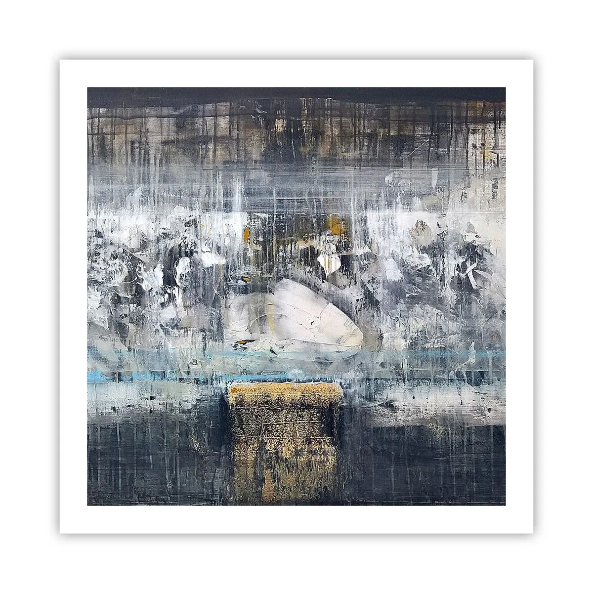 Affisch - På is och klumpar - 60x60 cm