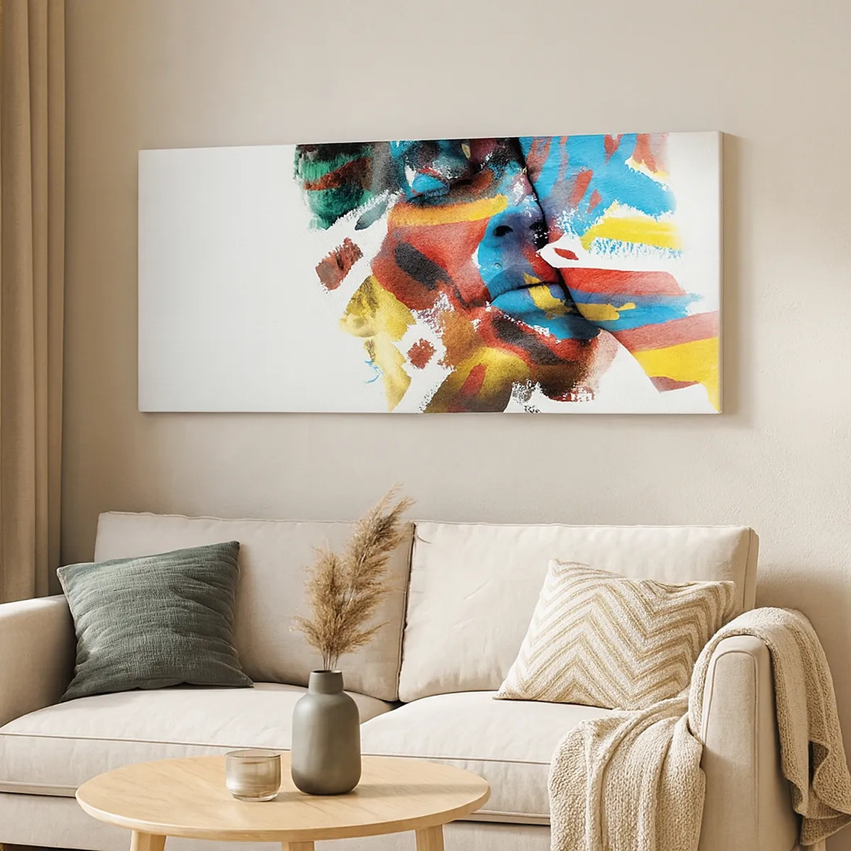 Canvastavla - Bild på duk - Färgrik personlighet - 30x30 cm