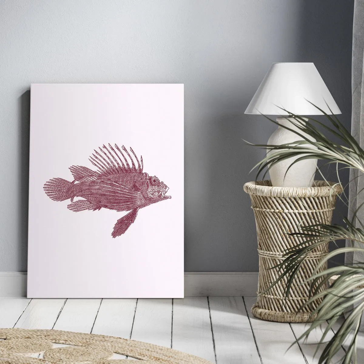Canvastavla - Bild på duk - En invånare i exotiska vatten - 65x120 cm