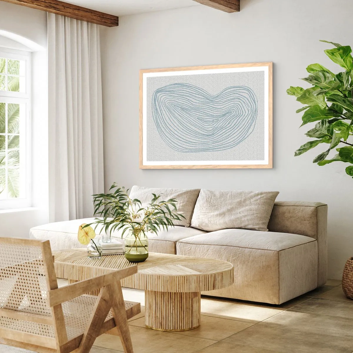 Affisch i ram av ljusek - Droppens leende - 50x40 cm