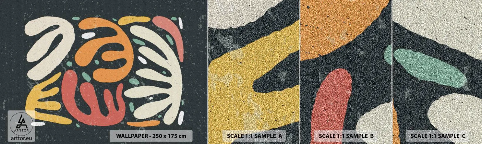 Provbit av fototapet Premium Sand - Komposition - Jag tar snart tag i dig - Boho, Minimalism, Åldrig - 100x30 cm