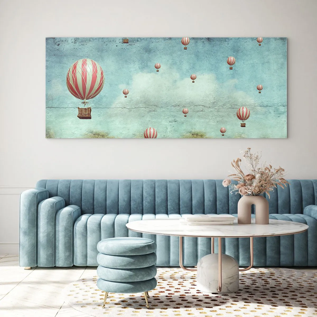 Glastavla - Bild på glas - Fria från livets buller - 140x50 cm