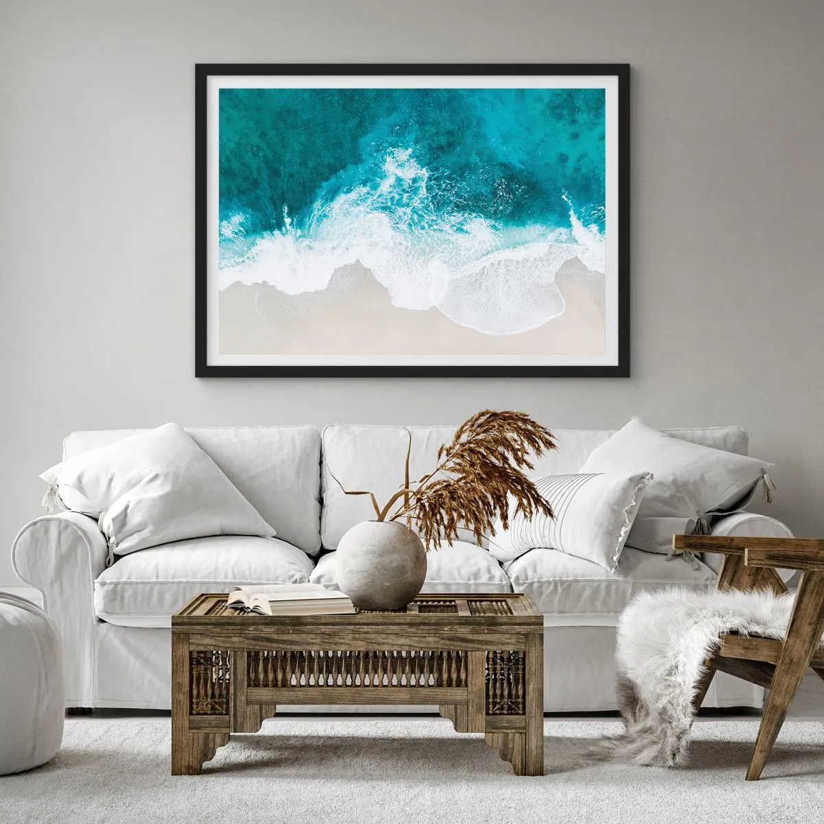 Affisch i svart ram - Naturlig smekning - 70x50 cm