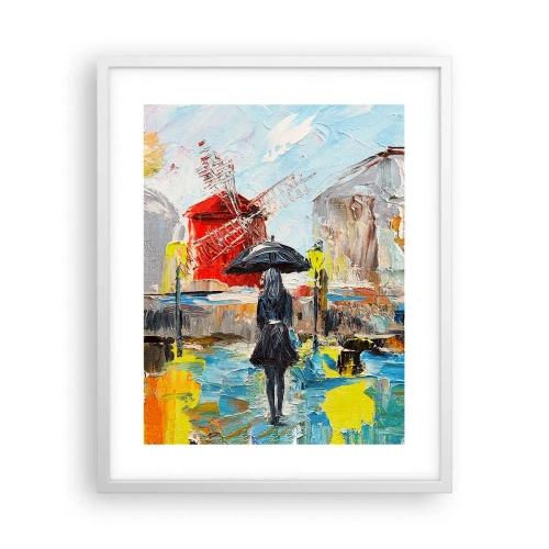 Affisch i vit ram - Parislegender - 40x50 cm