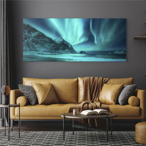 Glastavla - Bild på glas - Nordens underverk - 90x30 cm