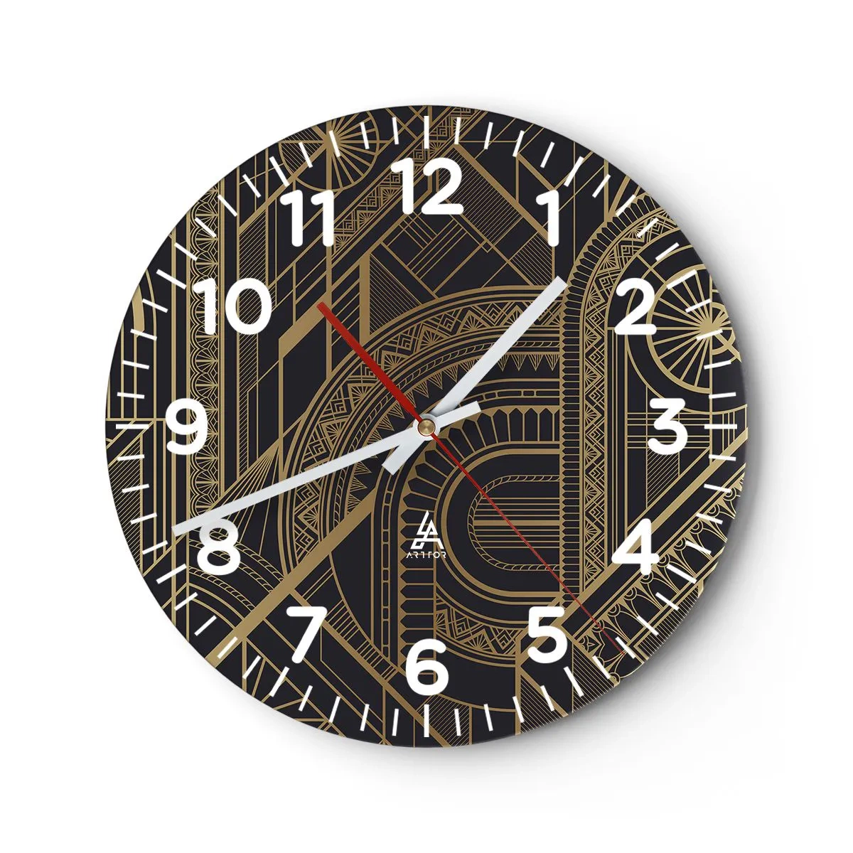 Väggklocka - Klocka på glas - Koncept, idéer, planer - 30x30 cm