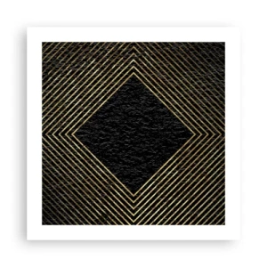 Affisch - Geometri i glamourstil - 50x50 cm