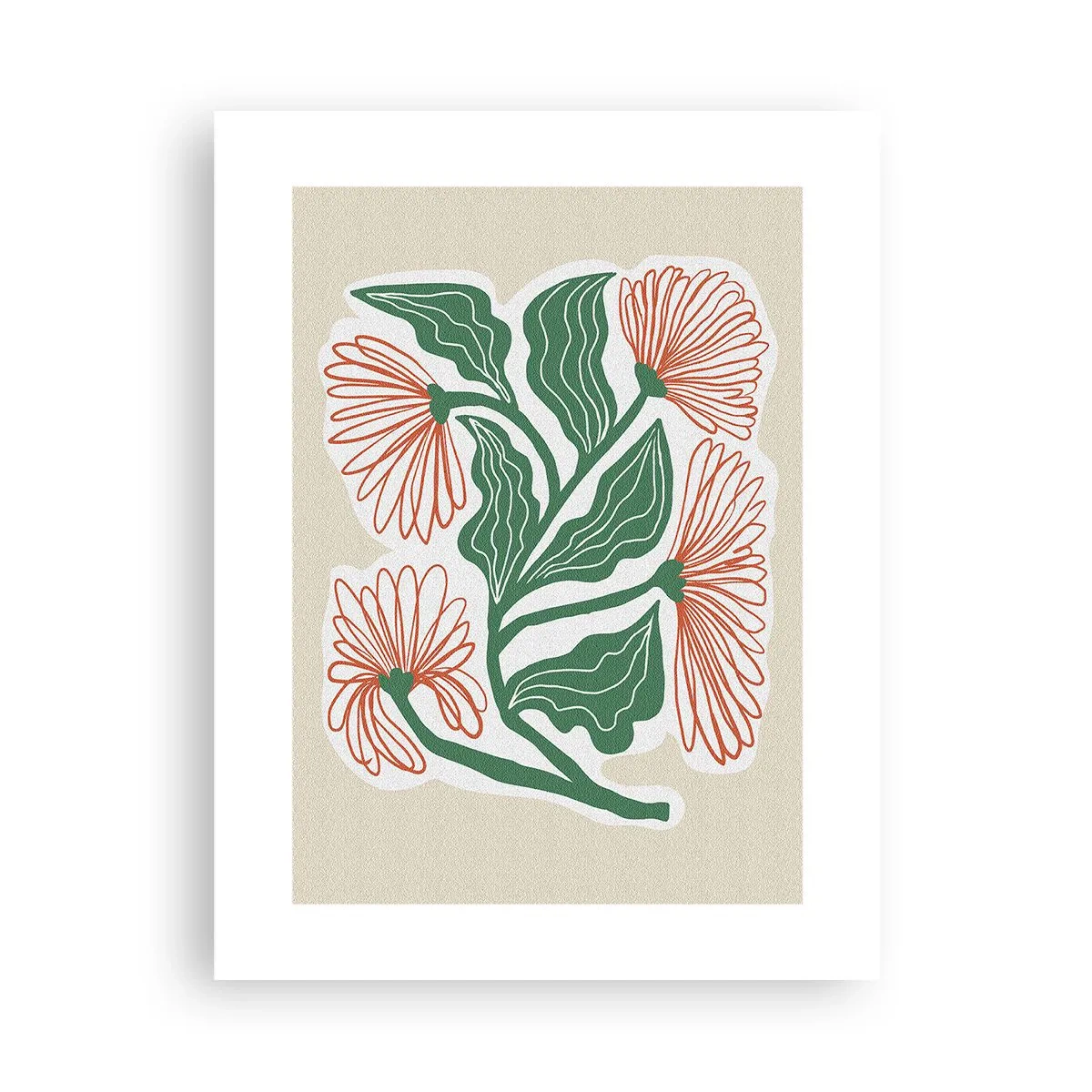 Affisch - Folkligt och modernt - 30x40 cm