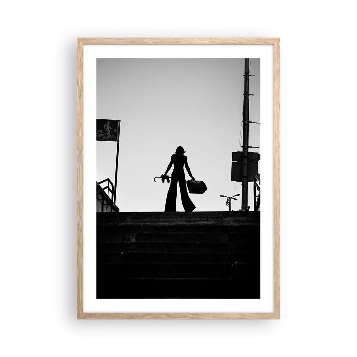 Affisch i ram av ljusek - Stadsvandring - 50x70 cm