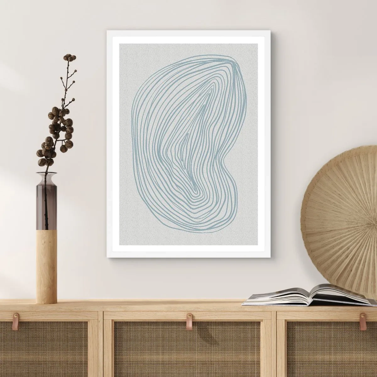 Affisch i vit ram - Droppens leende - 40x50 cm