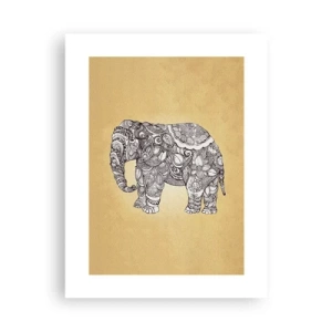 Affisch - maskerad elefant - 30x40 cm