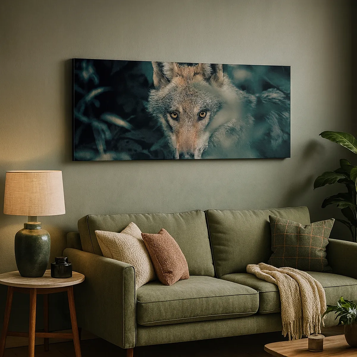 Canvastavla - Bild på duk - Jägare - 30x30 cm