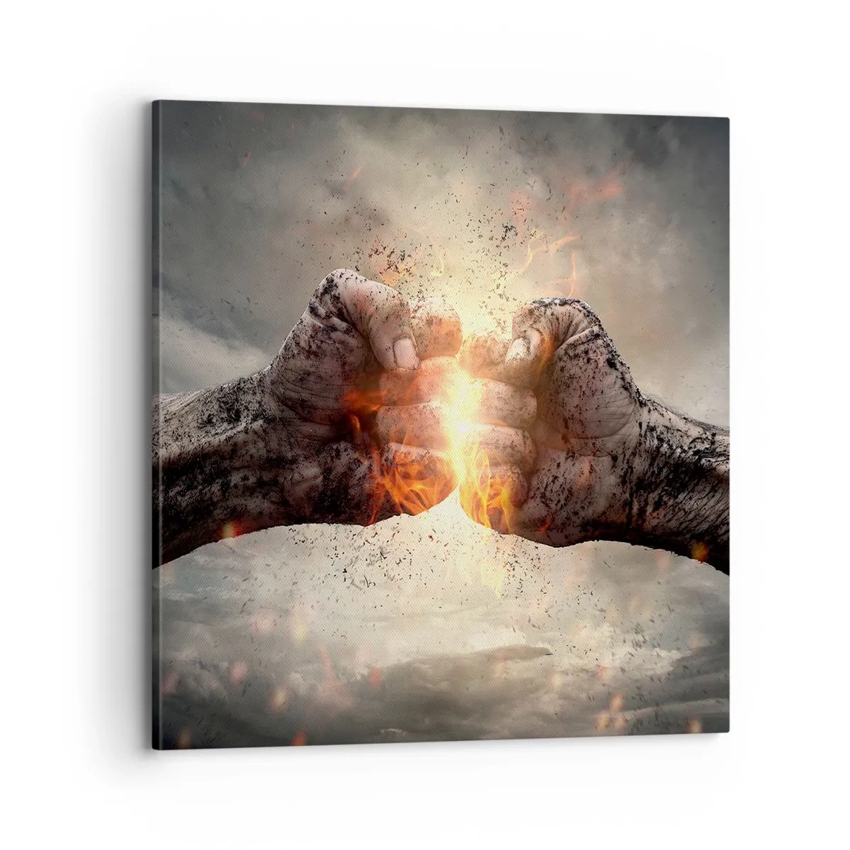 Canvastavla - Bild på duk - Stå upp och kämpa - 70x70 cm