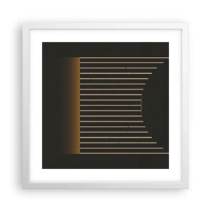 Affisch i vit ram - Utforska mörkret - 40x40 cm