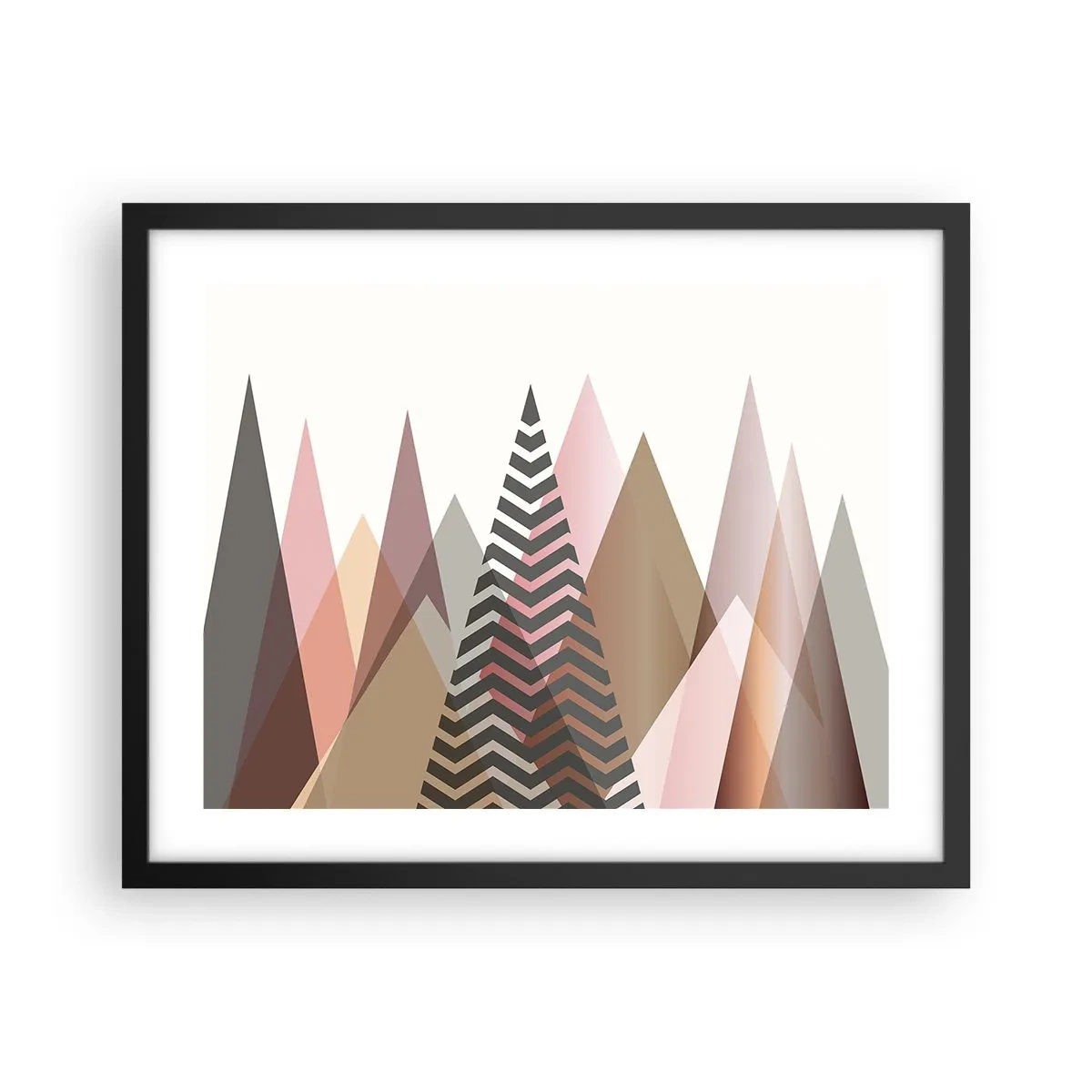 Affisch i svart ram - Utsikt över pyramider - 50x40 cm