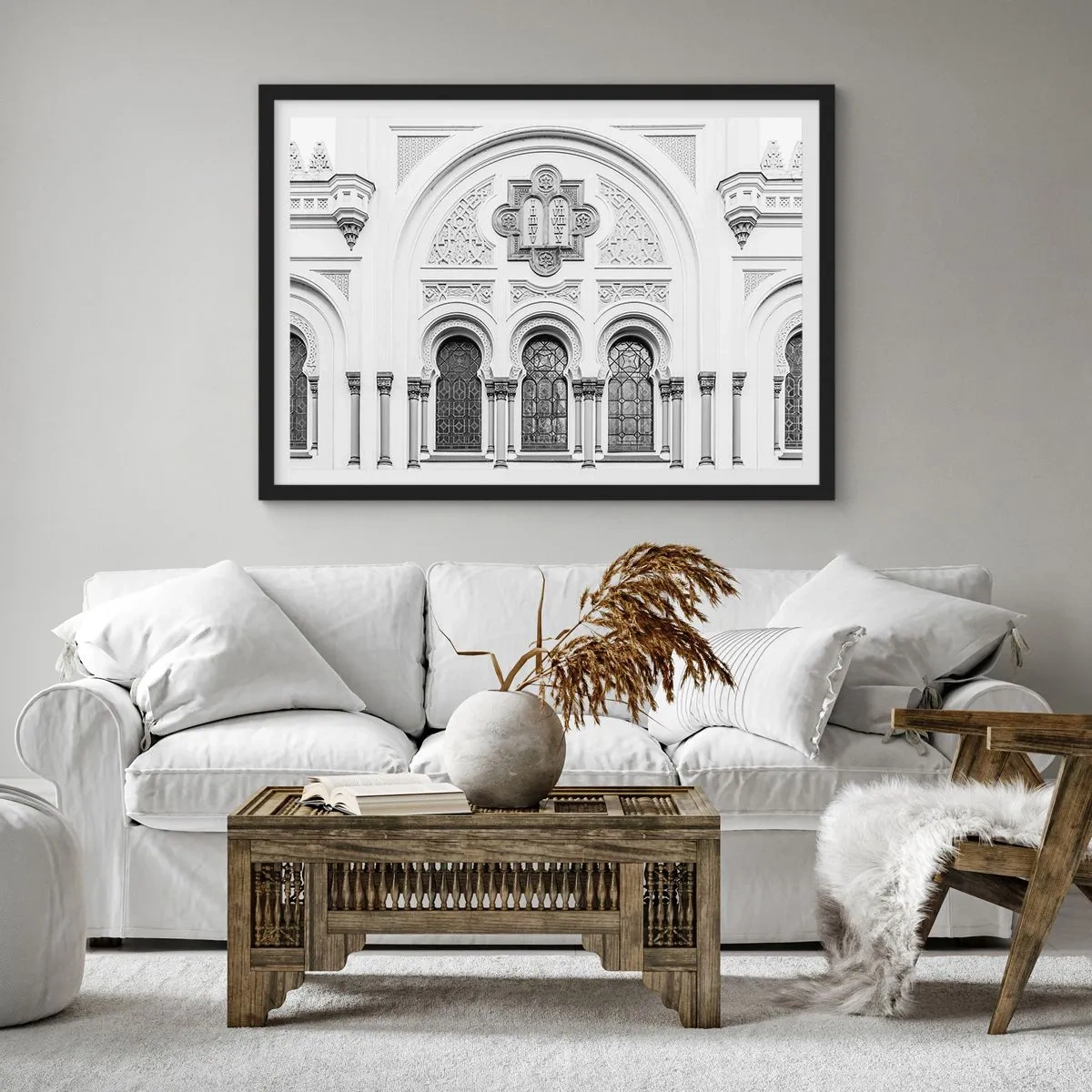 Affisch i svart ram - På gränsen mellan kulturer - 50x40 cm