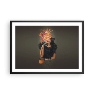 Affisch i svart ram - Häxans troll - 70x50 cm