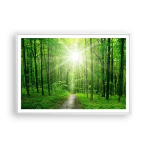 Affisch i vit ram - Grön domkyrka - 100x70 cm