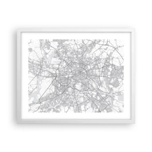 Affisch i vit ram - Berlins blomma - 50x40 cm