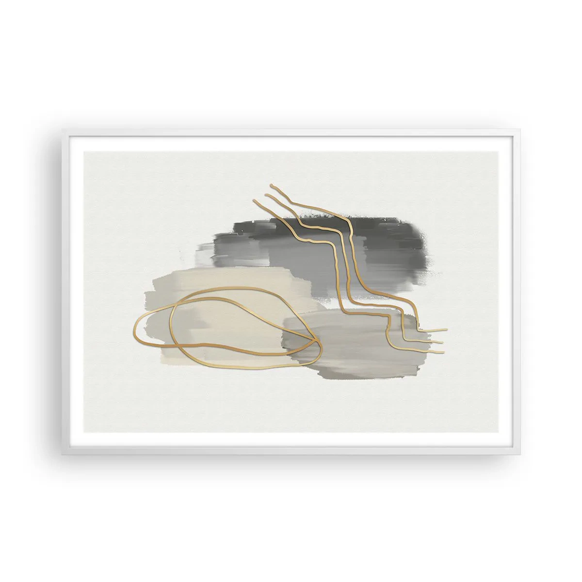 Affisch i vit ram - Varaktighet och rörelse - 100x70 cm