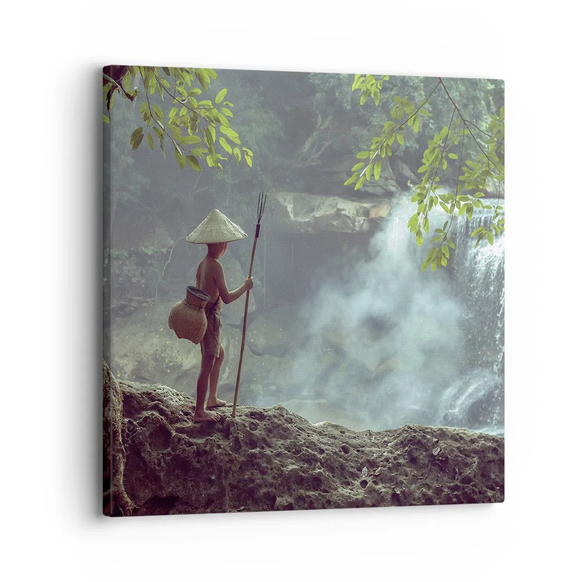 Canvastavla - Bild på duk - Vän med naturen - 30x30 cm