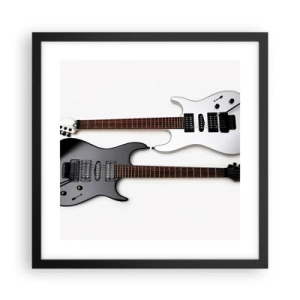 Affisch i svart ram - Formens harmoni - 40x40 cm