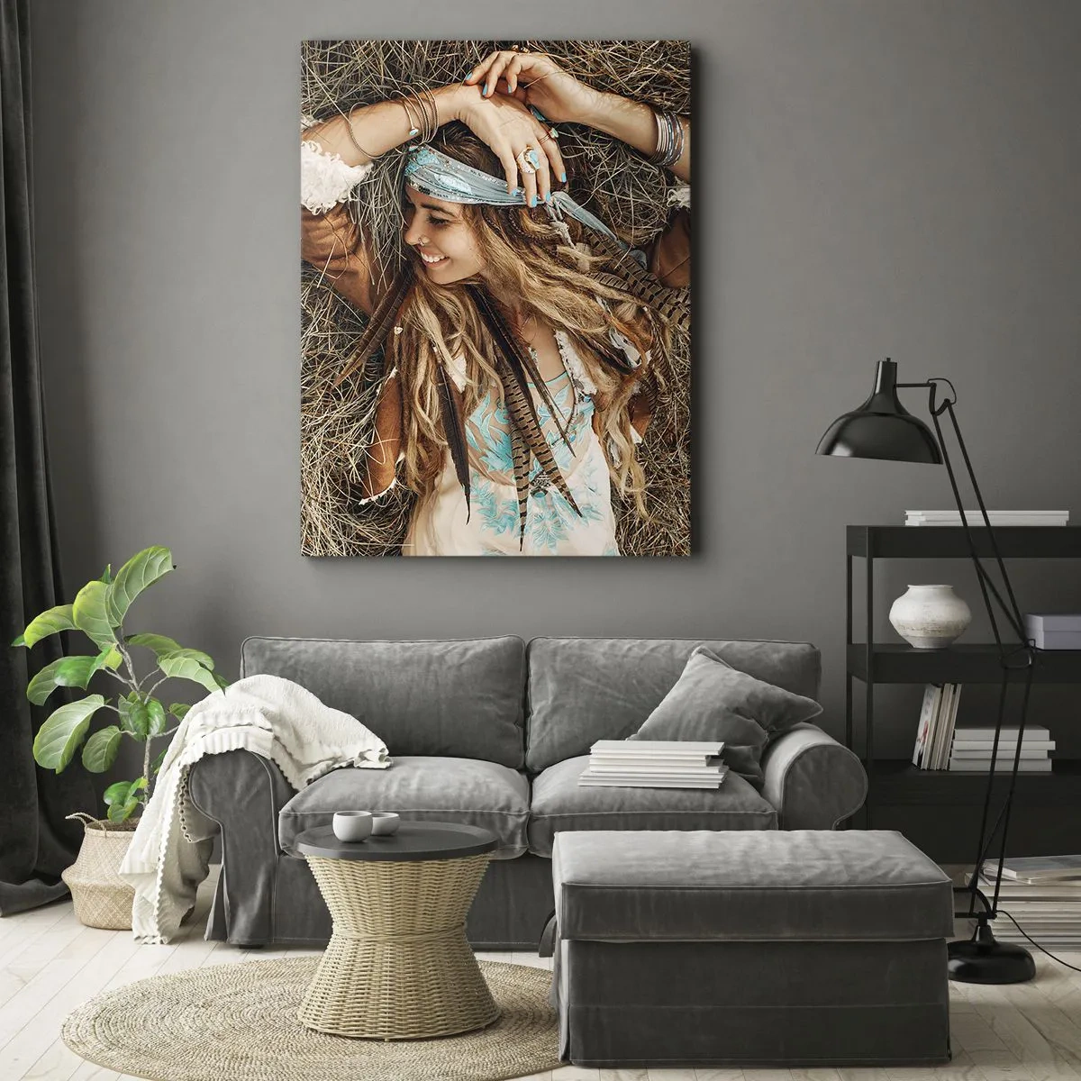 Canvastavla - Bild på duk - På väg till kärlekens sommar - 50x70 cm