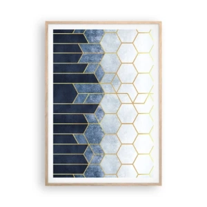 Affisch i ram av ljusek - Komposition i synkoprytm - 70x100 cm