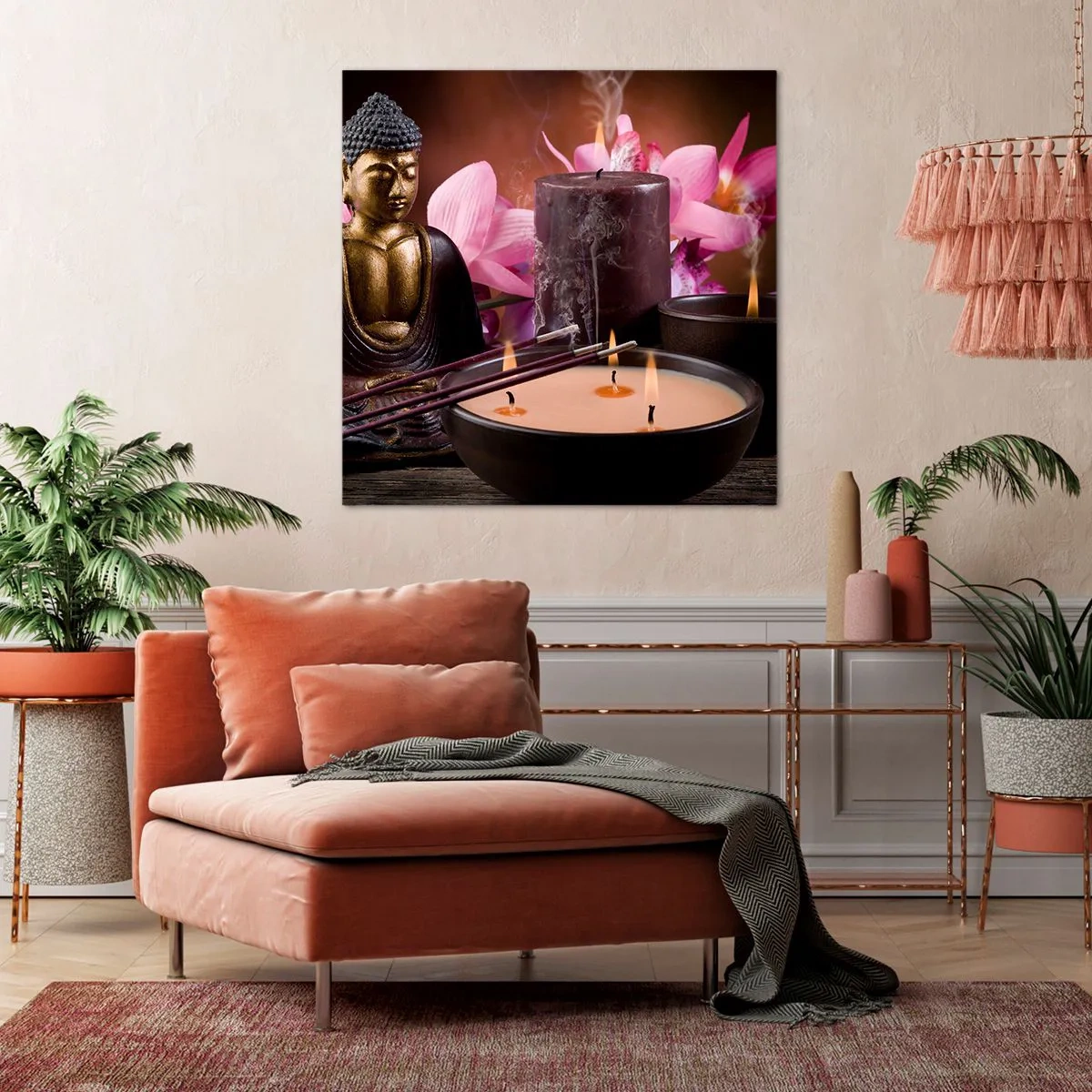 Canvastavla - Bild på duk - Rensa hjärnan, lugna ner kroppen - 30x30 cm