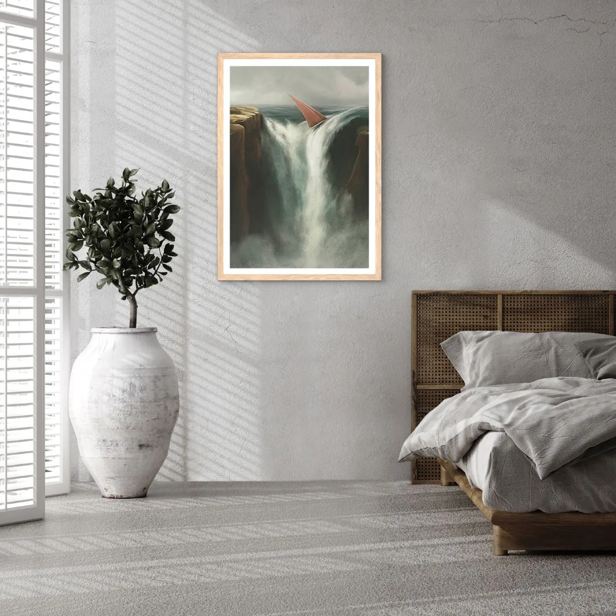 Affisch i ram av ljusek - Livets varning - 40x50 cm