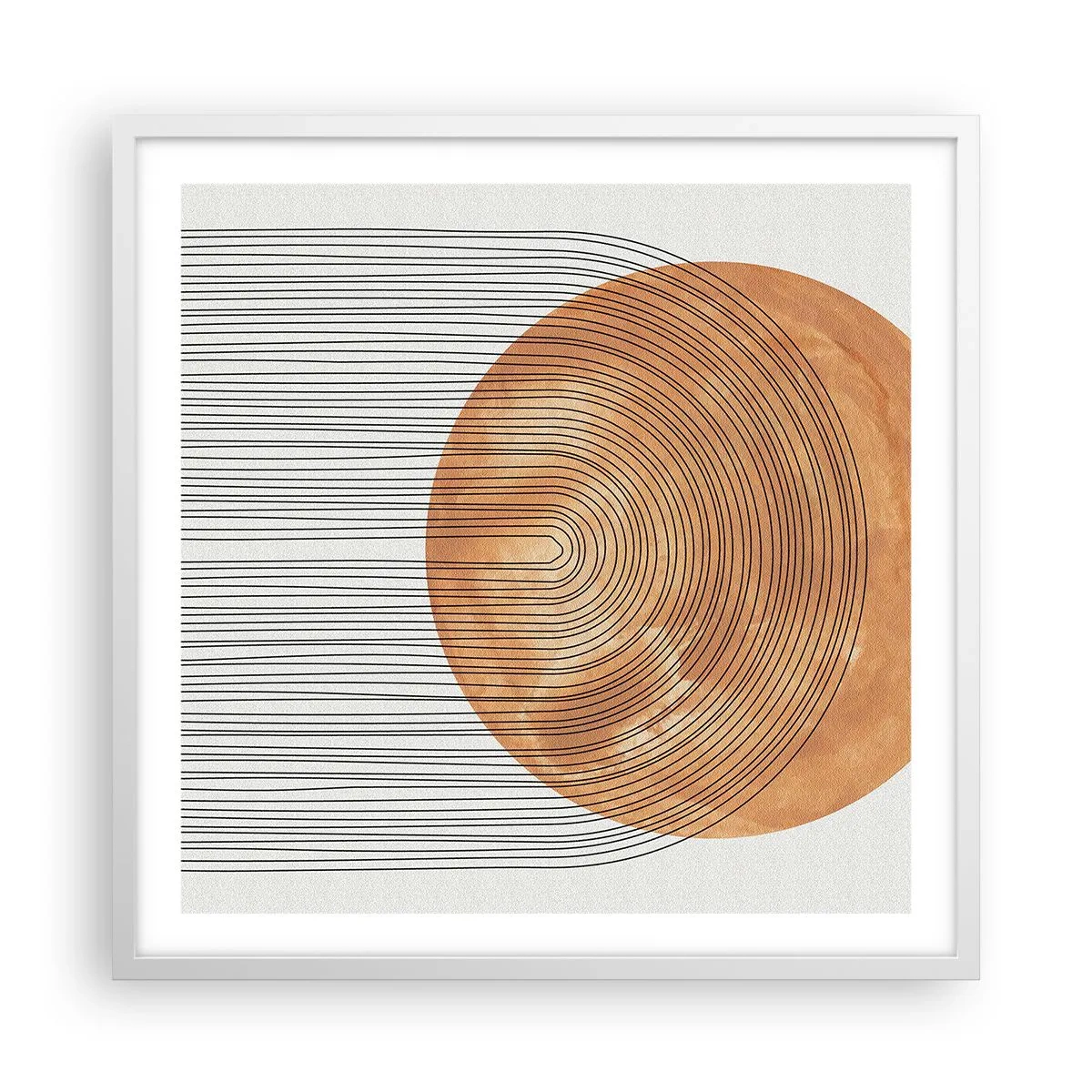 Affisch i vit ram - En solig komposition - 60x60 cm