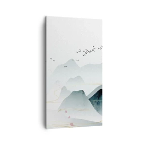 Canvastavla - Bild på duk - Över topparna - 45x80 cm