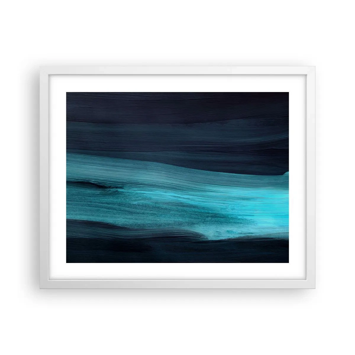 Affisch i vit ram - Flyt med strömmen - 50x40 cm