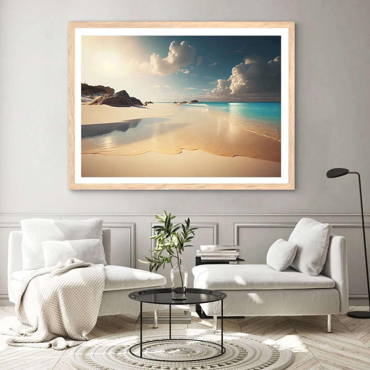 Affisch i ram av ljusek - En drömlik dag - 40x30 cm