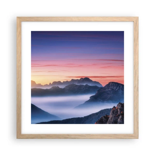 Affisch i ram av ljusek - Över dalarna - 40x40 cm