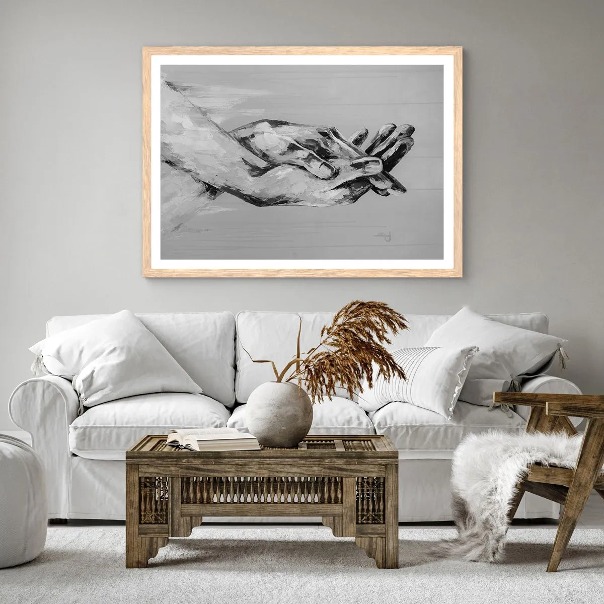 Affisch i ram av ljusek - Början... - 100x70 cm