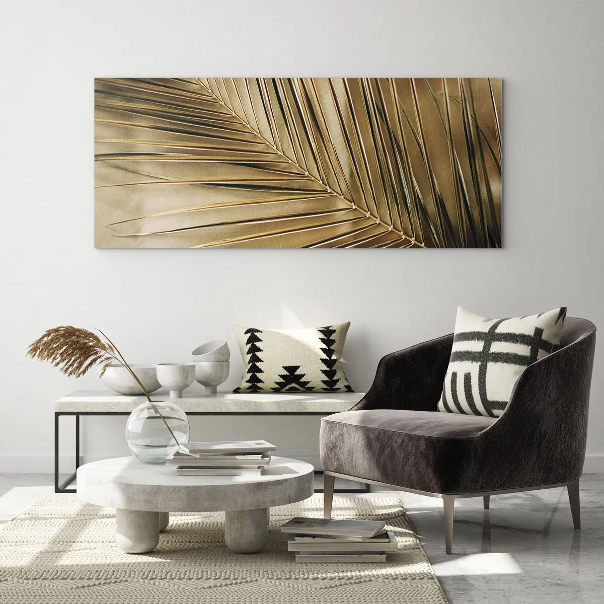 Glastavla - Bild på glas - Naturlig pelargång - 120x50 cm