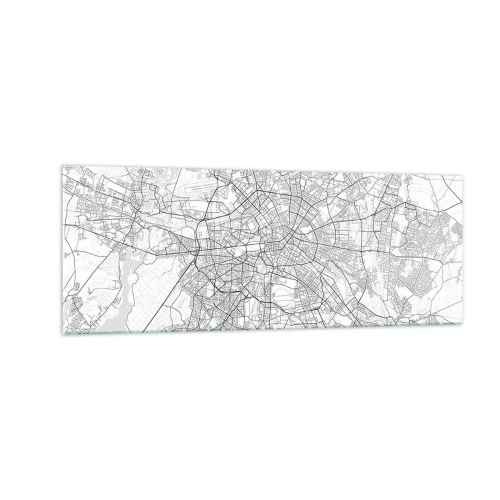 Glastavla - Bild på glas - Berlins blomma - 140x50 cm