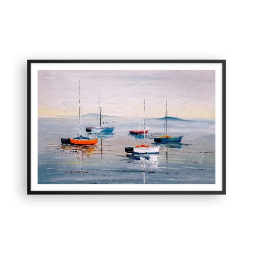 Affisch i svart ram - En välförtjänt vila - 91x61 cm