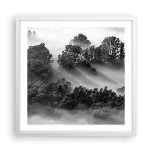 Affisch i vit ram - Stiger ur sömnen - 50x50 cm