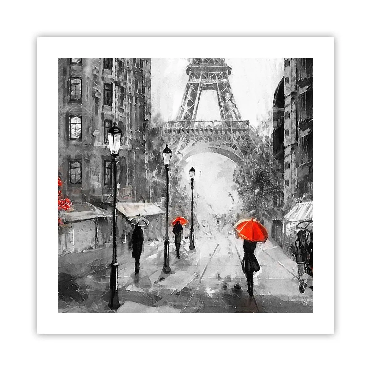 Affisch - Alla vägar leder till tornet - 50x50 cm