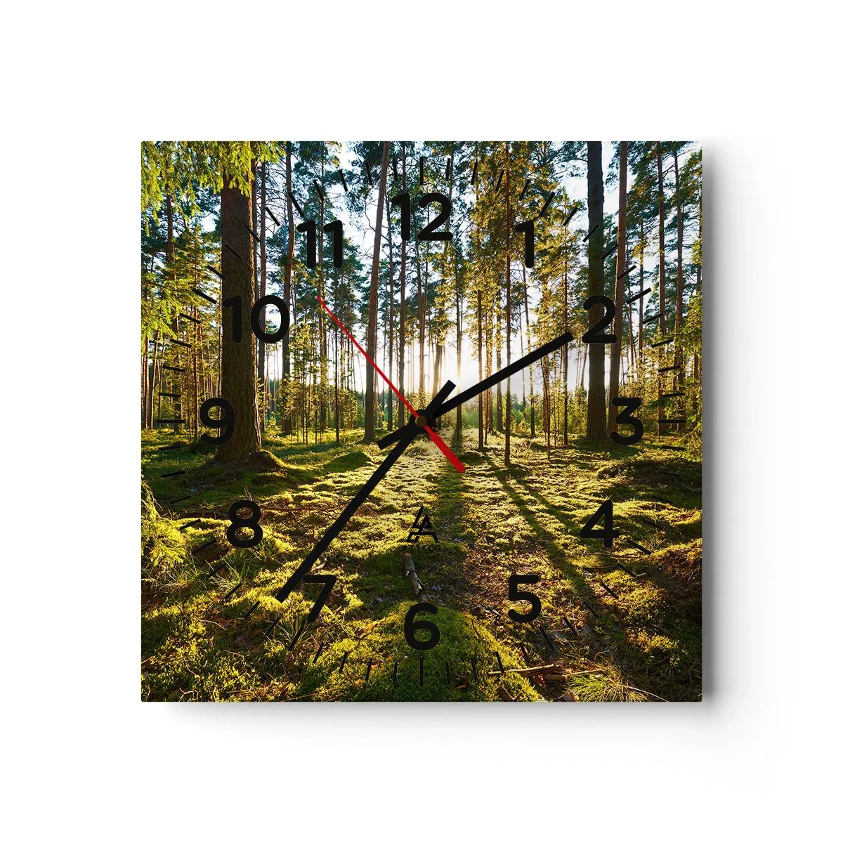 Väggklocka - Klocka på glas - ...Bortom sjunde skogen - 40x40 cm