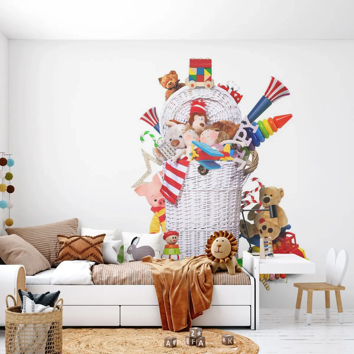 Självhäftande Fototapet Deluxe Sticker - Småttingens skatter - Leksaker, För barn, Barnrum - 250x175 cm