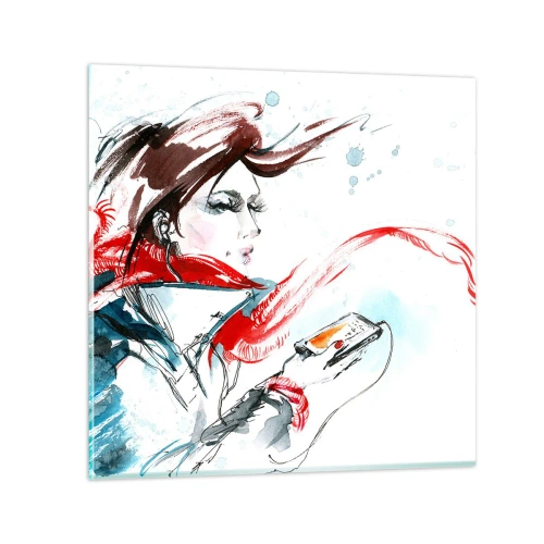 Glastavla - Bild på glas - Spel inuti mig - 30x30 cm