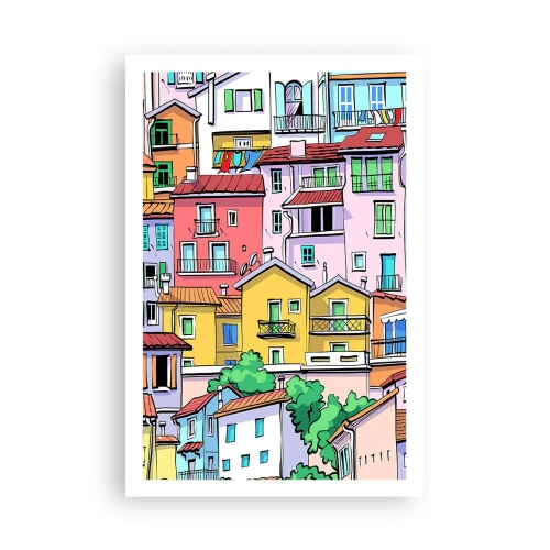 Affisch - Gladlynt stad - 61x91 cm