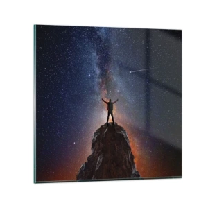 Glastavla - Bild på glas - Kraften är med mig! - 30x30 cm