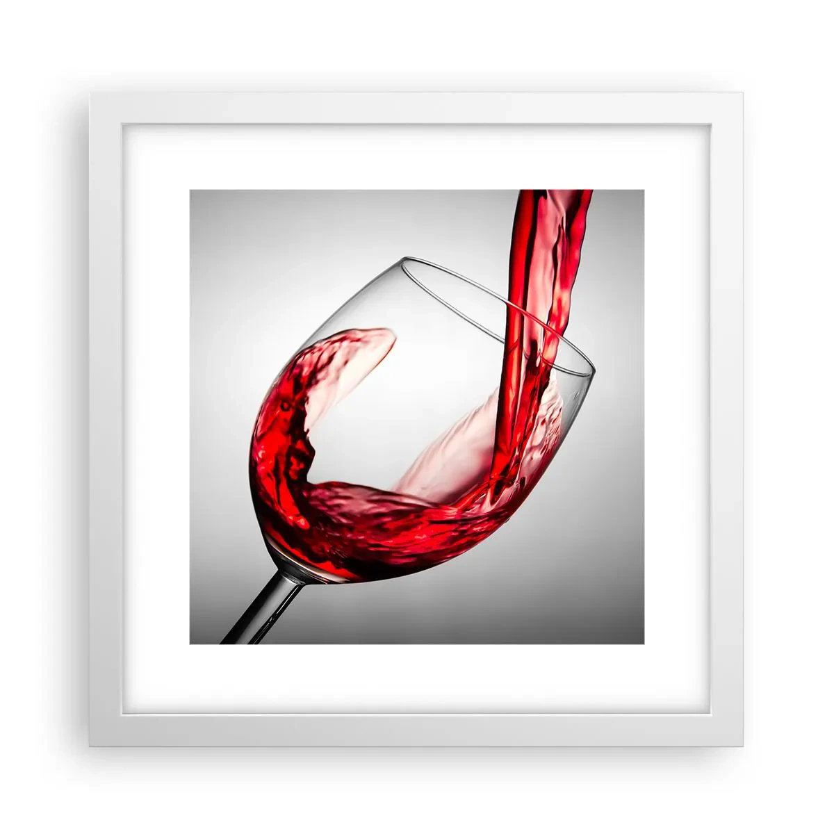 Affisch i vit ram - Färg - rörelse - ljud - 30x30 cm