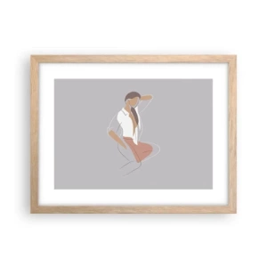 Affisch i ram av ljusek - Charmens kontur - 40x30 cm