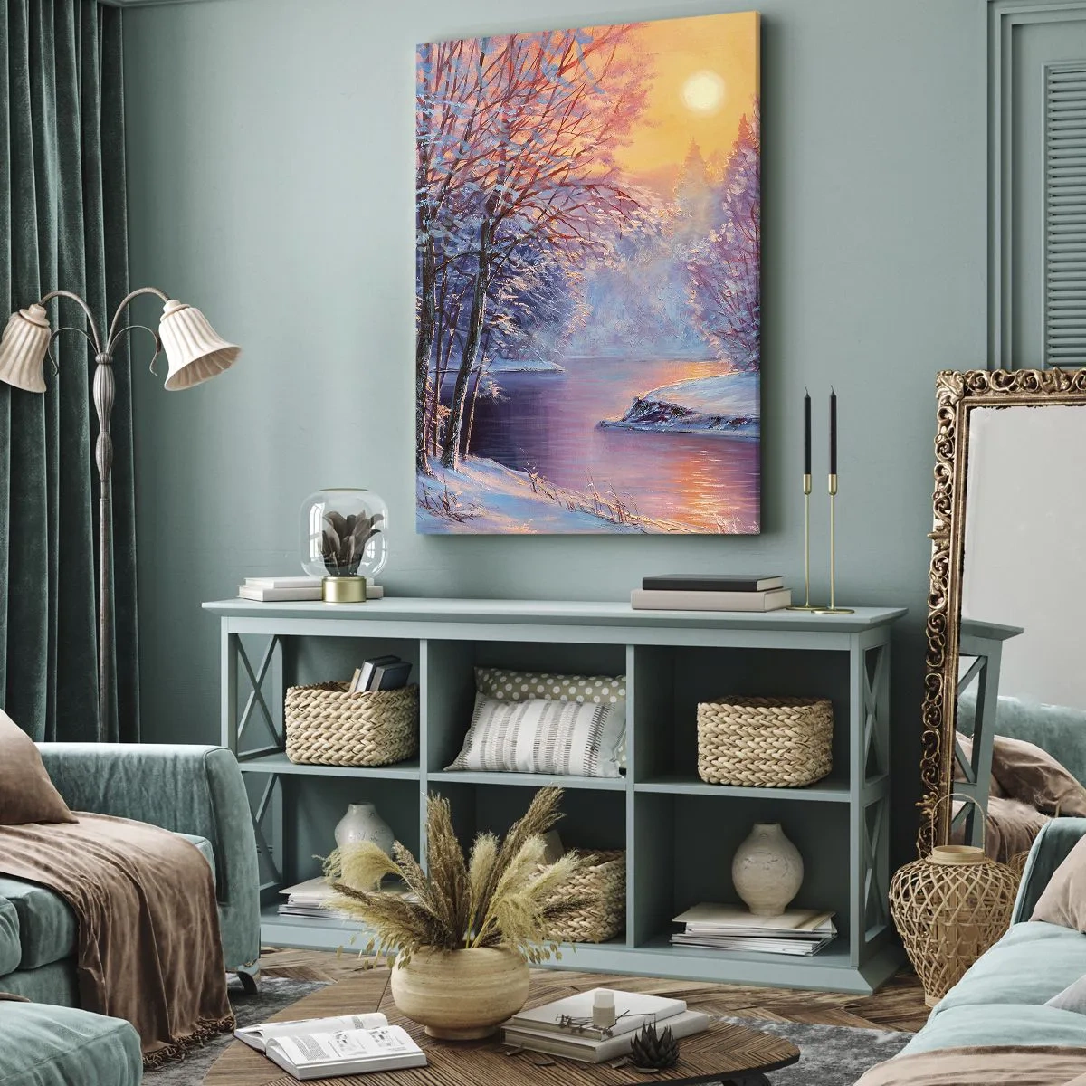Canvastavla - Bild på duk - Vinterns färger - 50x70 cm