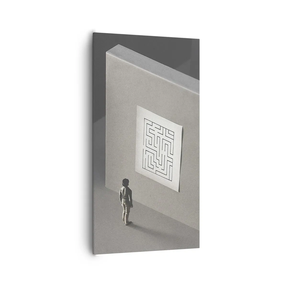 Canvastavla - Bild på duk - Men var är jag? - 65x120 cm